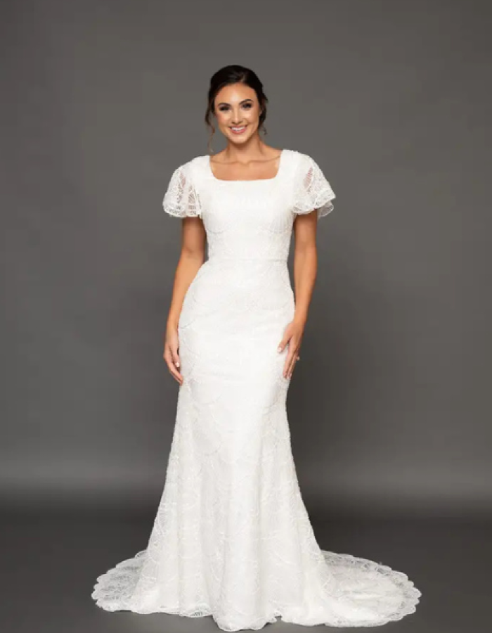 Mermaid white gowns for women
