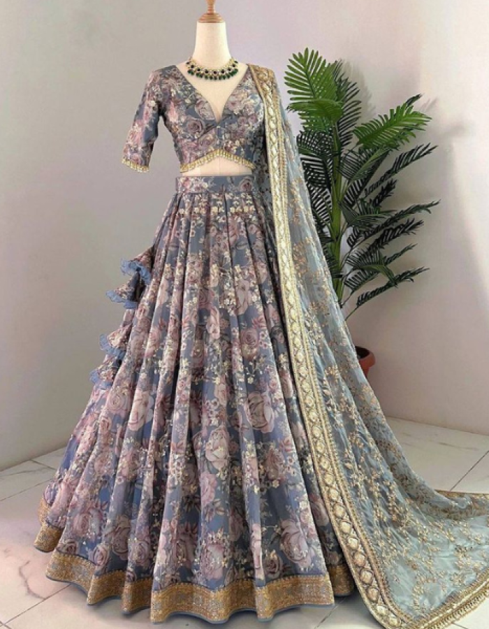 floral lehenga choli.