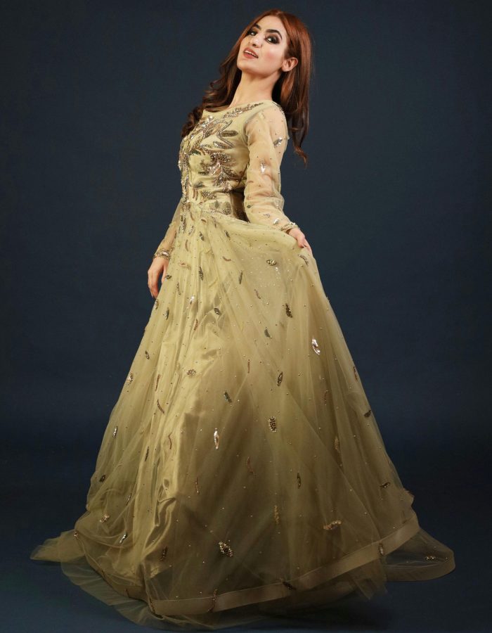 Emerald Golden Gown